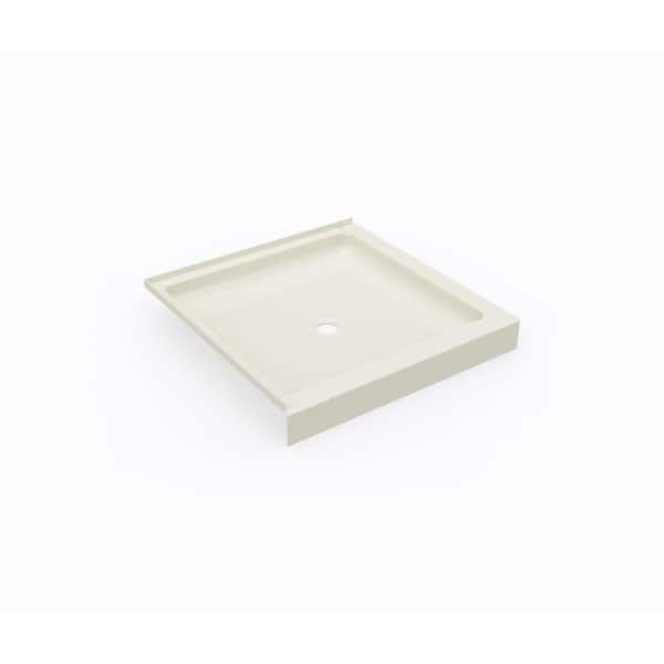Swan 36 in. x 36 in. Solid Surface Double Threshold Shower Pan in Bone