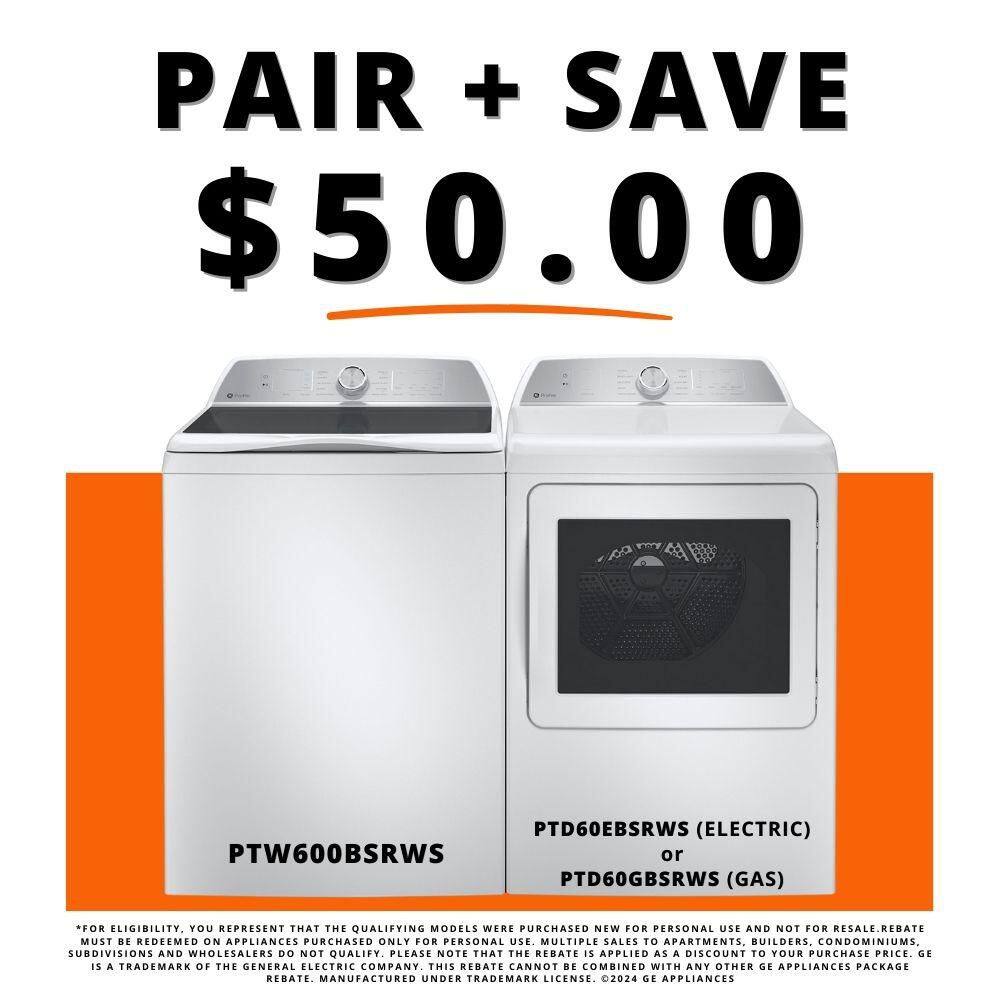 5 Cu. Ft. White Stainless Steel Smart Top Load Washer
