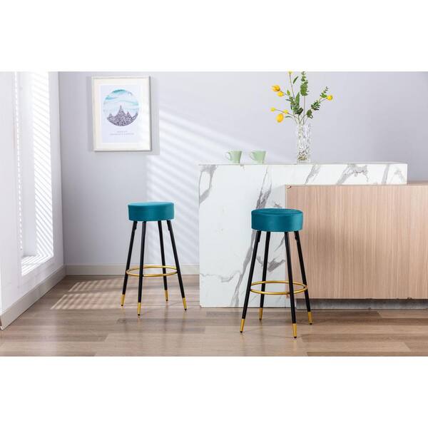 Teal best sale kitchen stools