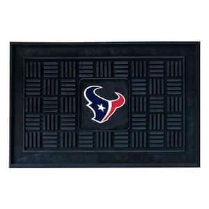 NFL Houston Texans Black 19 in. x 30 in. Vinyl Outdoor Door Mat