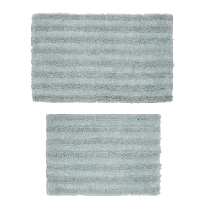 Cannon 2-Piece Spa Blue Bath Rug (17 in. x 24 in. and 21 in. x 34 in.)