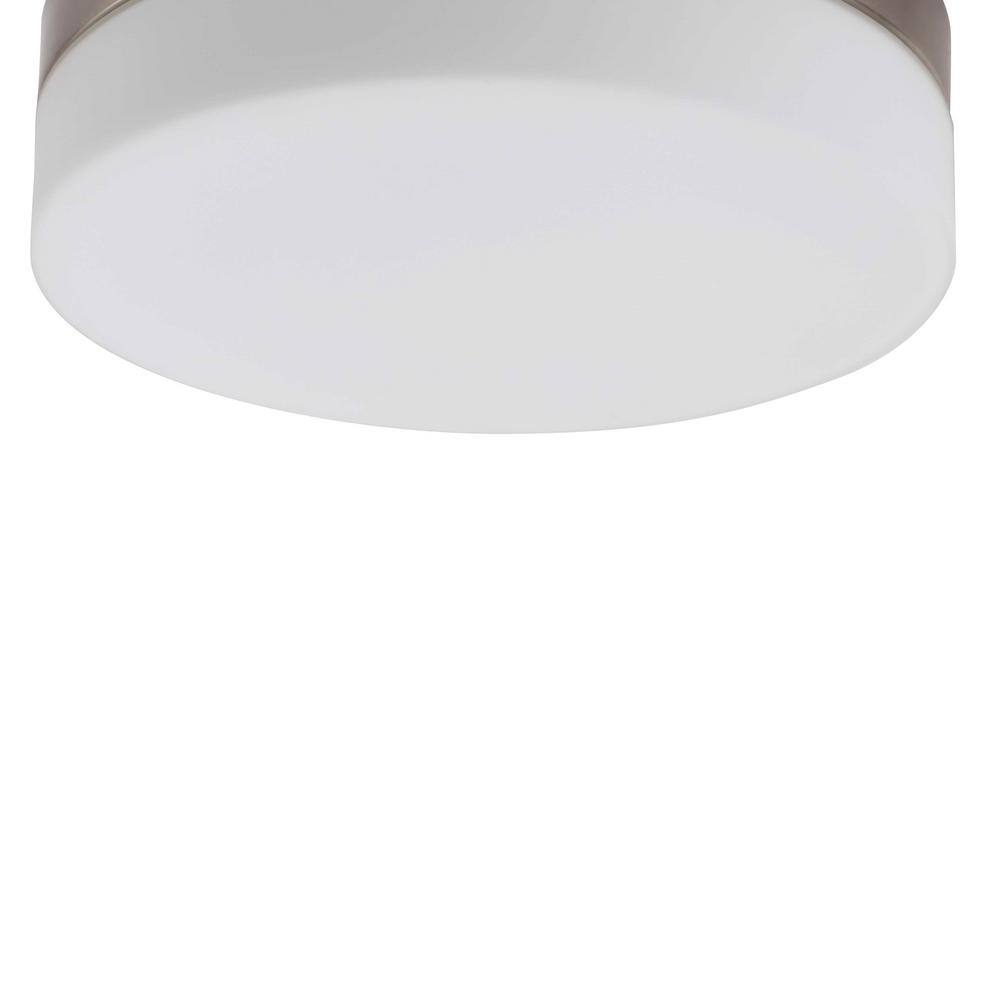 Brushed Nickel and Frosted Glass LED Flush Mount Light