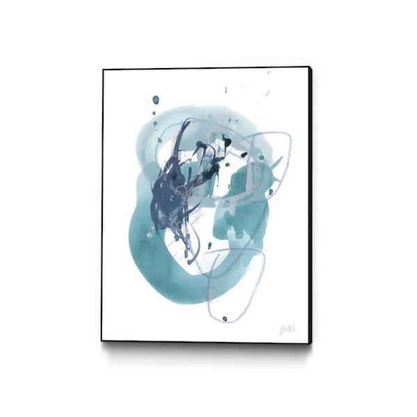 Unbranded 30 in. x 40 in. "Aqua Orbit IV" by June Erica Vess Framed Wall Art