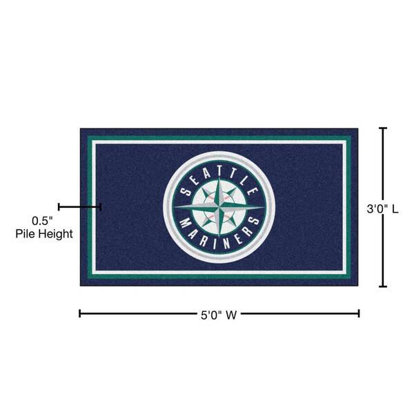 FANMATS MLB Seattle Mariners Blue 3 ft. x 4 ft. Indoor Area Rug