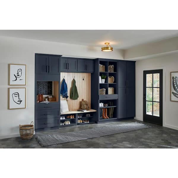 Avondale 36 in. W x 16.5 in. H x 24 in. D Ready To Assemble Plywood Shaker Bench Base in Ink Blue