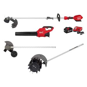 M18 FUEL 18V Lithium-Ion Brushless Cordless Electric String Trimmer/Blower Combo Kit w/Rubber Broom, Edger (4-Tool)