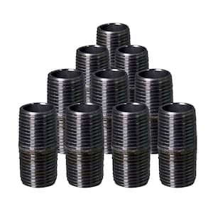 5 1/2" x 15" Pack of Black Iron Malleable Gas Pipe Nipple Fitting 