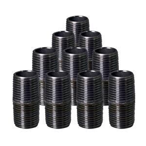 Black Steel Pipe, 2-1/2 in. x 1 in. Closed Nipple Fitting (10-Pack)