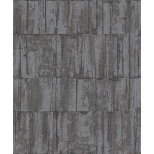 Buck Black Horizontal Paper Textured Non-Pasted Wallpaper Roll