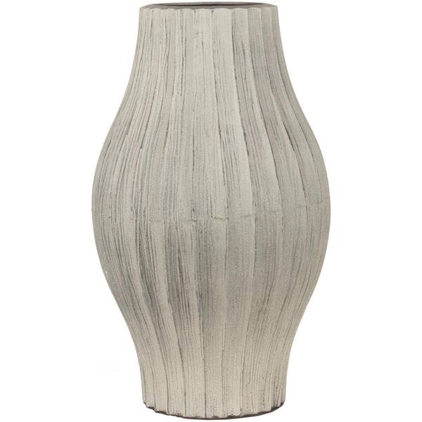Artistic Weavers Kilik 17.3 in. Taupe Ceramic Decorative Vase