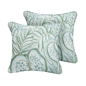 Sunbrella Sensibility Spring Square Indoor/Outdoor Corded Throw Pillow (2-Pack)