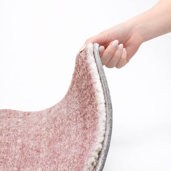 Dream Shag Premium Machine Washable Abstract ADS703 Blush 2 ft. x 7 ft. Runner Rug
