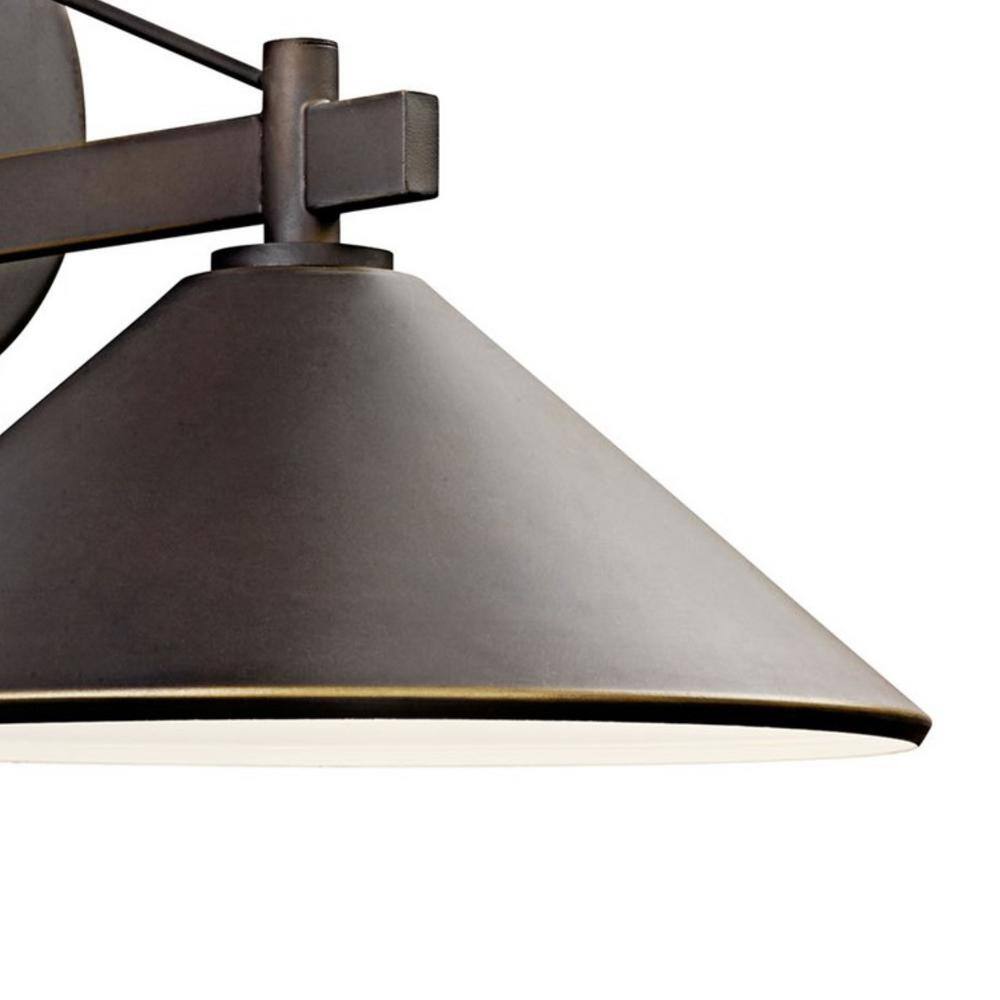 Distressed Bronze 12" Rustic Lantern Wall Sconce