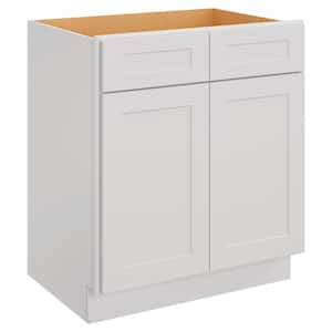 30 in. W x 21 in. D x 34.5 in. H in Shaker Dove Plywood Ready to Assemble Floor Vanity Sink Base Kitchen Cabinet