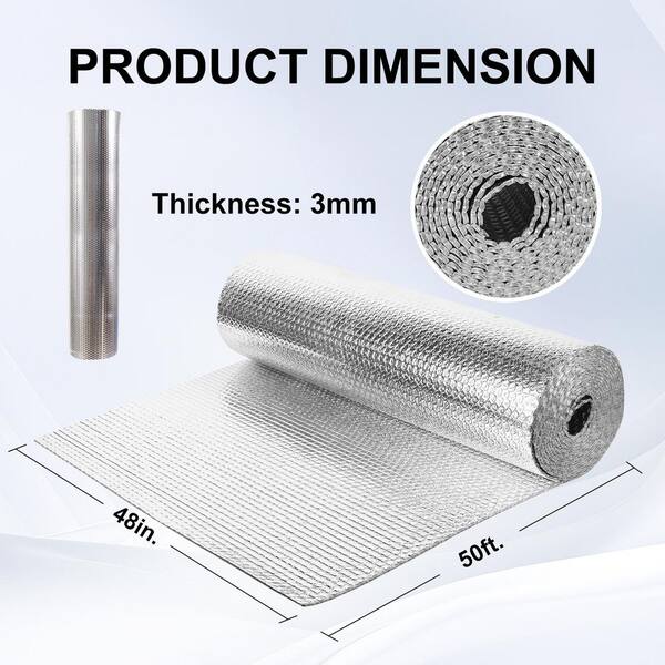 US Energy Products Reflective Foil Insulation - 48" X 50' Single Bubble Radiant Barrier For Attic & Walls