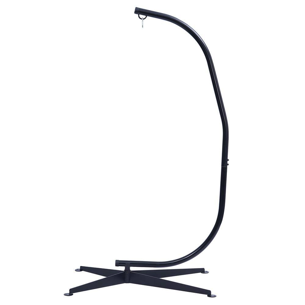 7 ft. Metal Hammock Stand in Black
