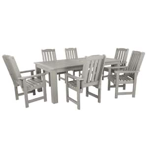 Lehigh Harbor Gray 7-Piece Recycled Plastic Rectangular Outdoor Dining Set