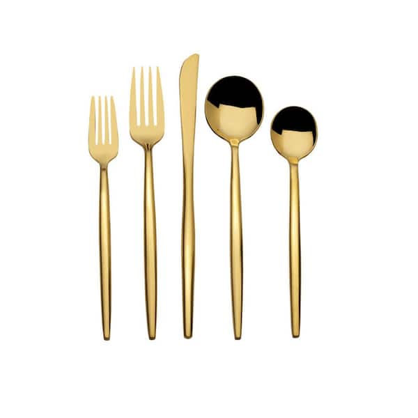 Shea Gold 20-Piece 18/0 Stainless Steel Flatware Set (Service for 4)
