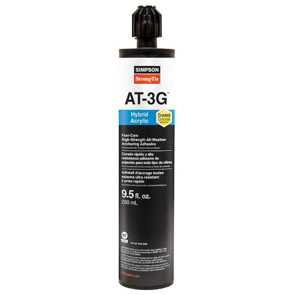 AT-3G 9.5 oz. High-Strength Acrylic Anchoring Adhesive Cartridge with Nozzle