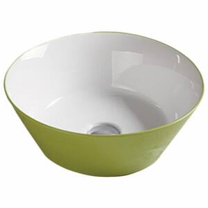 16-Gauge-Sinks Vessel Sink in Olive-White