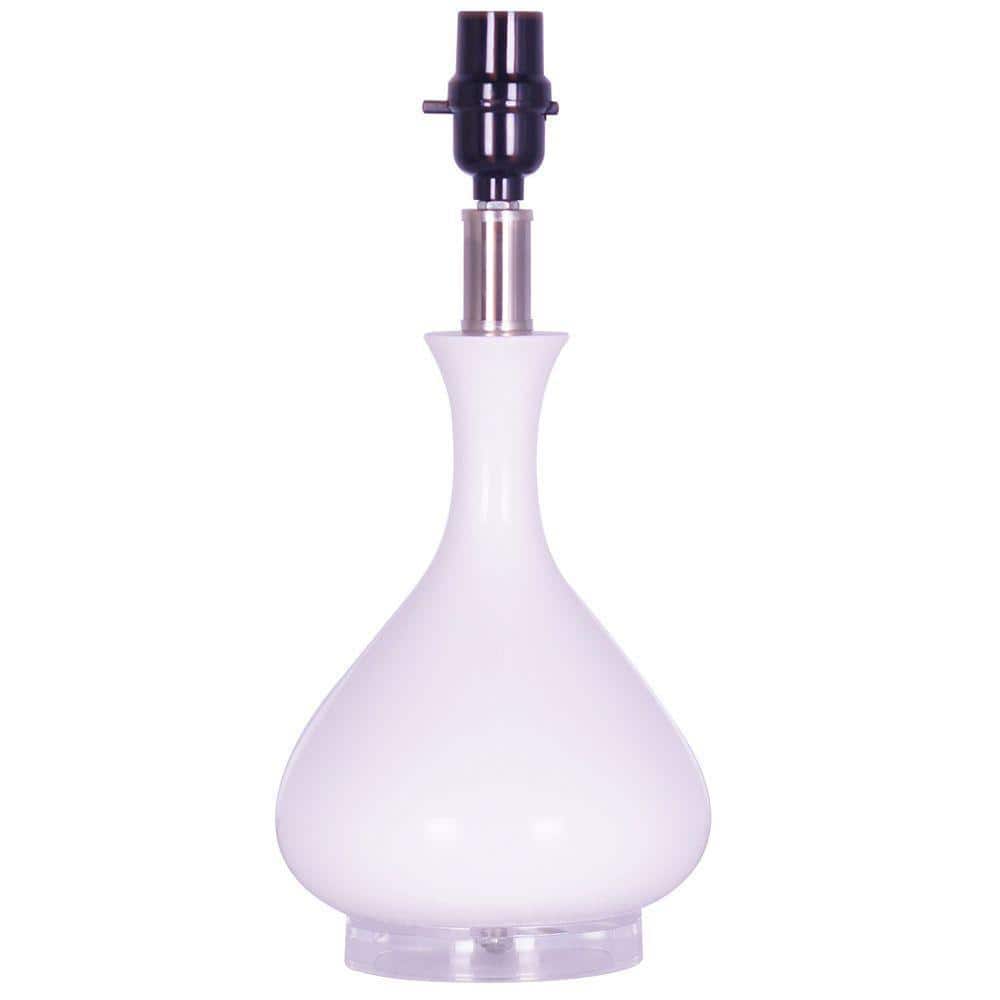 Mix and Match 14 in. White and Acrylic Tear Drop Accent Lamp Base - Title 20 price history on PriceWatchPro