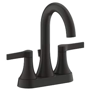 Varenne 4 in. Centerset 2-Handle Modern Bathroom Faucet in Matte Black