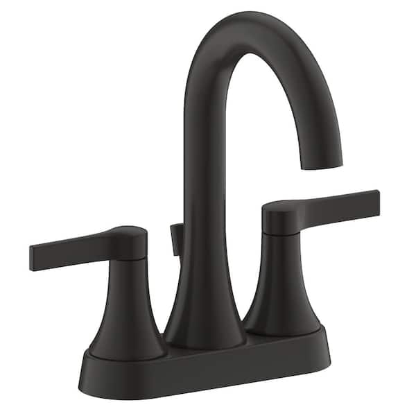 Fontaine by Italia Varenne 4 in. Centerset 2-Handle Modern Bathroom Faucet in Matte Black