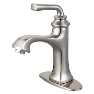 Restoration Single Hole Single-Handle Bathroom Faucet in Brushed Nickel