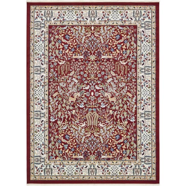 Unique Loom Narenj Bristol Burgundy 10' 0 x 13' 0 Area Rug