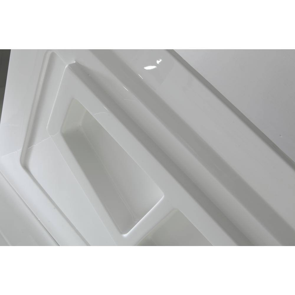 Forum 74'' White Acrylic Three Panel Shower Wall