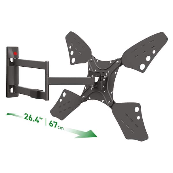 Barkan a Better Point of View Barkan 13 in. - 80 in. Full Motion - 4 Movement Long Flat/Curved TV Wall Mount Black Extremely Extendable