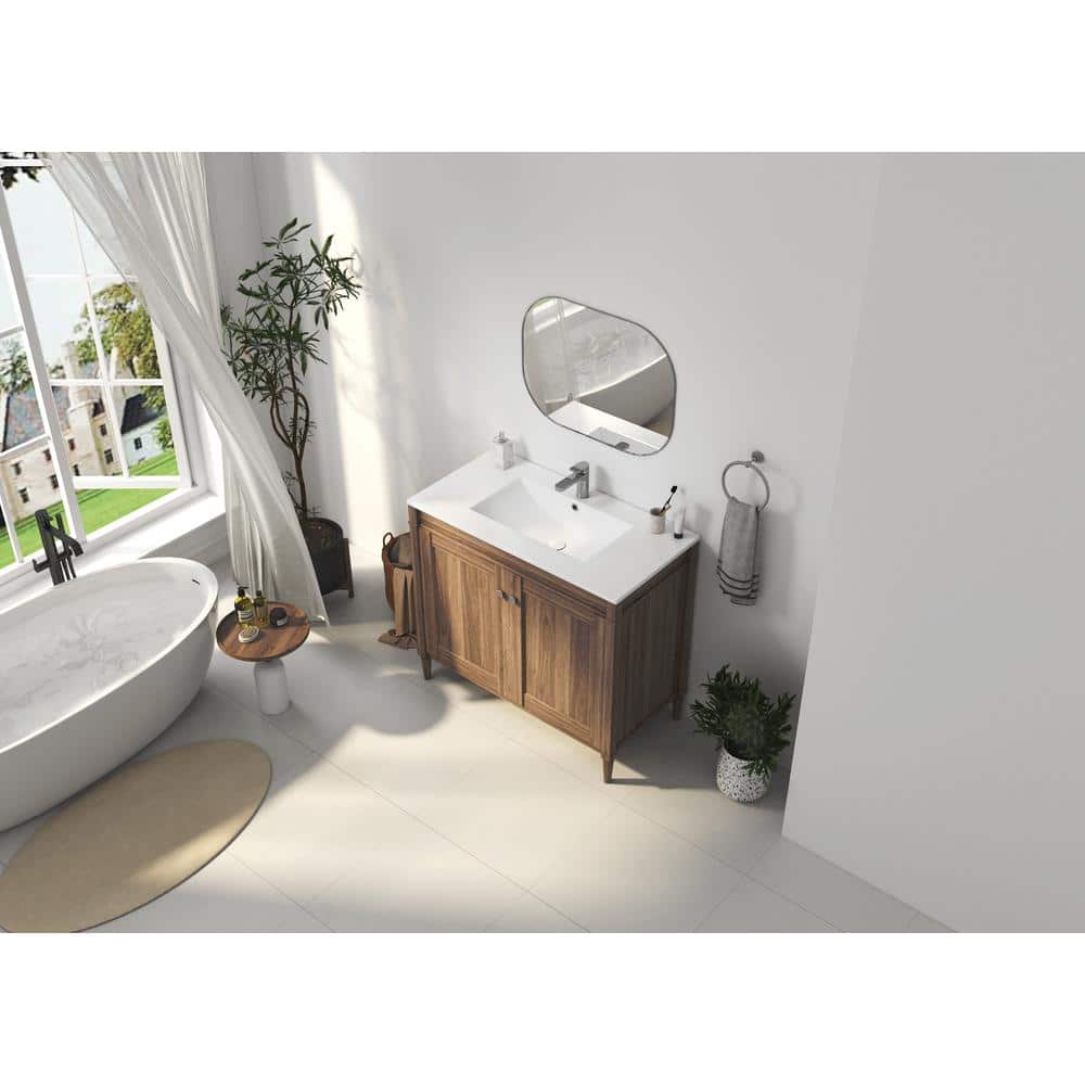 Tucson 36" W x 18.25" D Vitreous China Rectangular Single Vanity Top Sink in White (Sink Only)