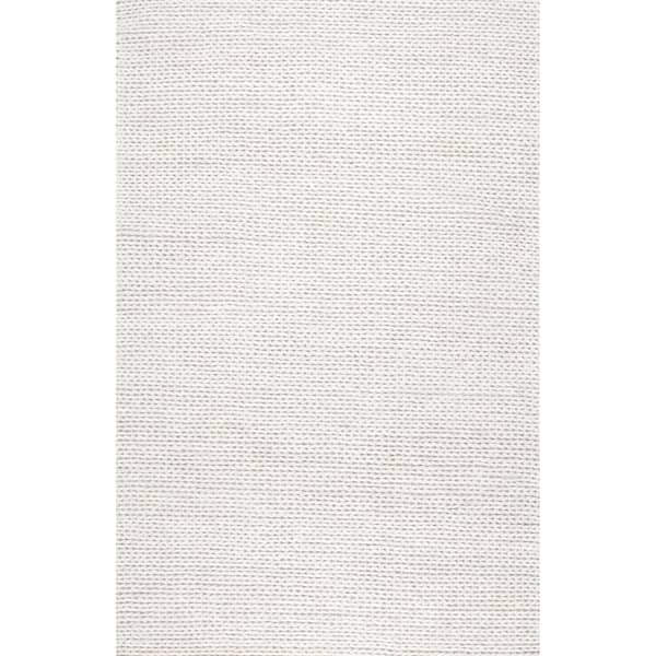 nuLOOM Caryatid Chunky Woolen Cable Off-White 5 ft. x 8 ft. Area Rug