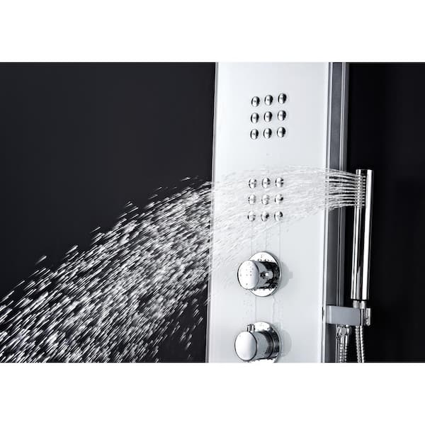 ANZZI Veld White 2-Spray Shower Panel System (Valve Included)