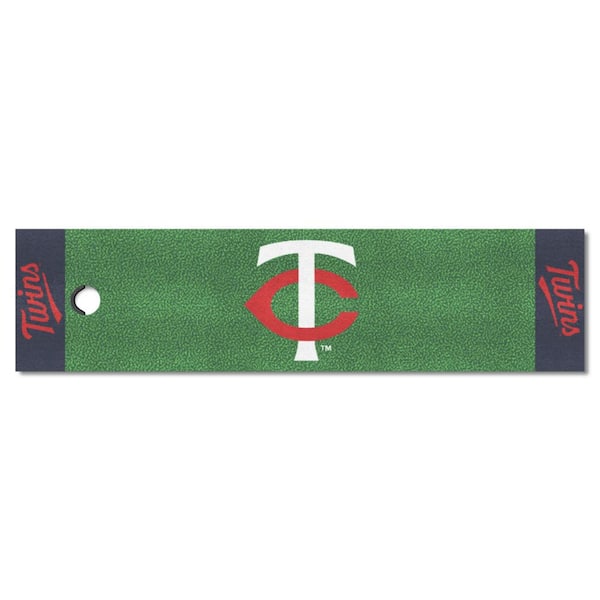 FANMATS MLB Minnesota Twins 1 ft. 6 in. x 6 ft. Indoor 1-Hole Golf Practice Putting Green