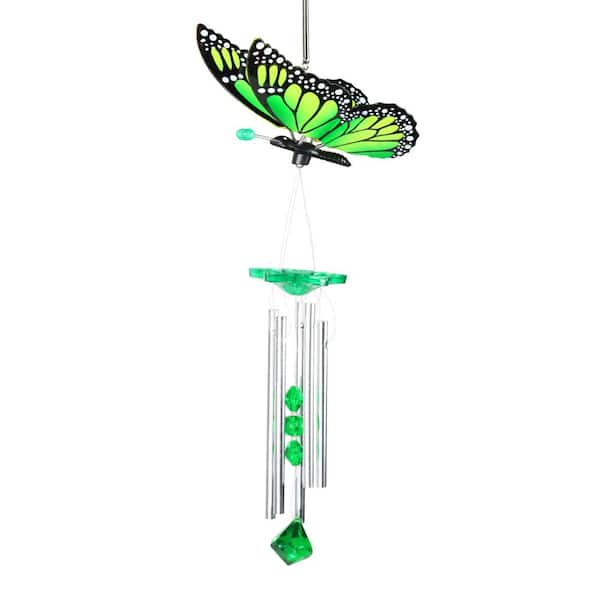 WindyWing Butterfly Green Ombre Plastic Wind Chimes