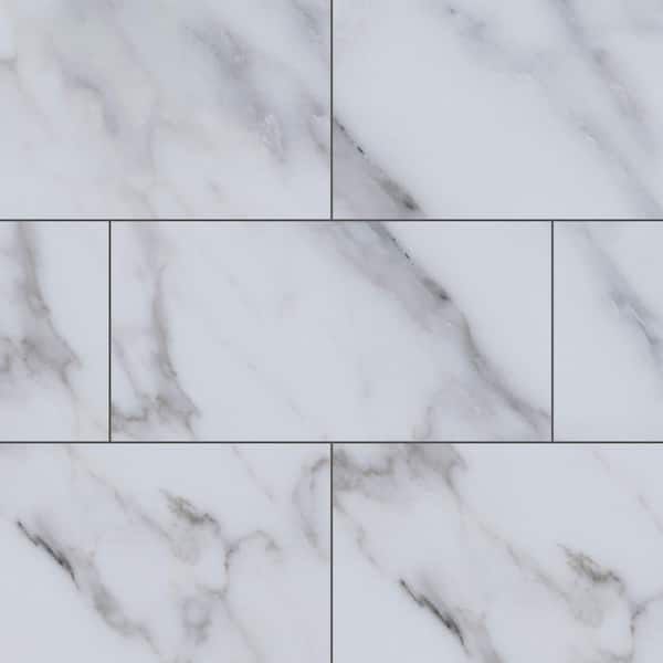 Lifeproof Anna Maria Marble 12 MIL x 12 in. W x 24 in. L Click Lock Waterproof Vinyl Tile Flooring (23.8 sqft/case)