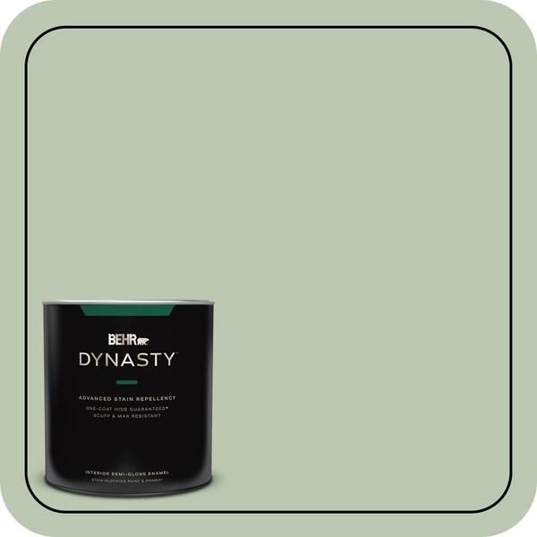 BEHR DYNASTY 1 qt. #MQ6-45 Composed One-Coat Hide Semi-Gloss Enamel Interior Stain-Blocking Paint and Primer
