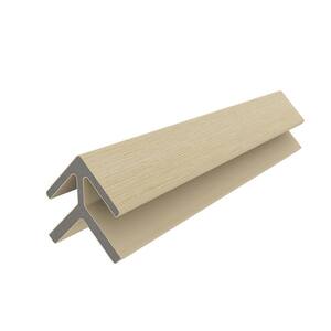 All Weather System 2.2 in. x 2.2 in. x 8 ft. Composite Siding Outside Corner Trim in Japanese Cedar Board