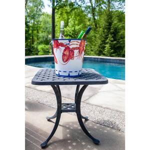 6.5 in. 2 qt. Lobster Decorative Steel Pail with Handle