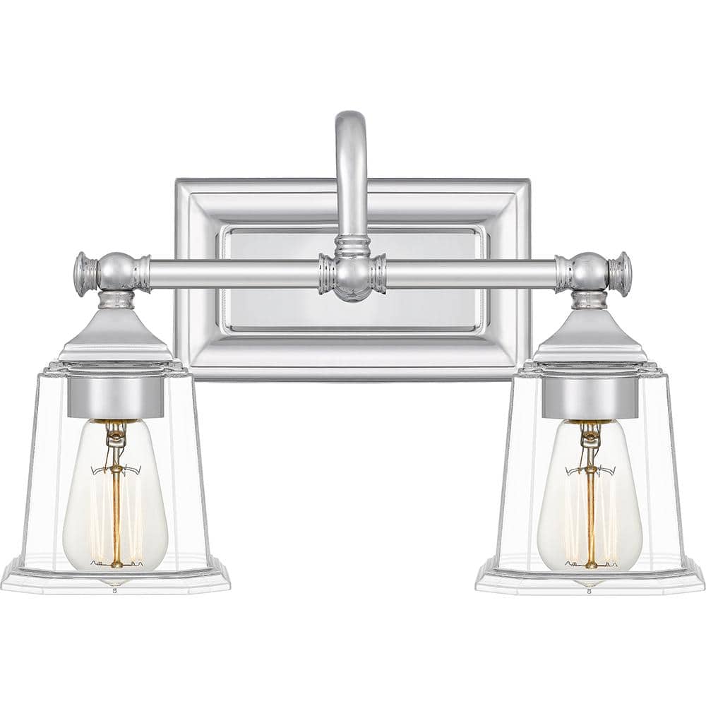 Nicholas 2-Light Polished Chrome Vanity Light price history on PriceWatchPro