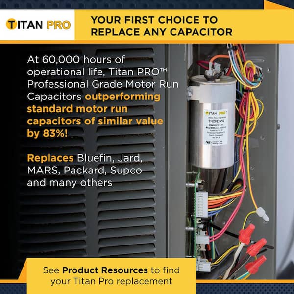TITAN HD 30 Plus 5 MFD, 440-Volt/370-Volt Dual Voltage Round TITAN HD 30 Plus 5 MFD, 440-Volt/370-Volt Dual Voltage Round