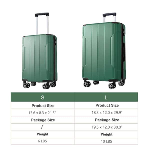 Merax Green Lightweight 2-Piece Expandable ABS Hardshell Spinner Merax Green Lightweight 2-Piece Expandable ABS Hardshell Spinner