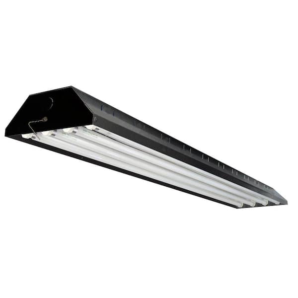 HomeSelects 4 ft. 4-Lamp High Output T5 Black Grow Light Fixture -Discontinued