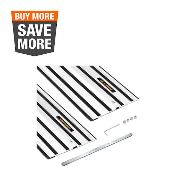110 in. Track Saw Guide Rail Connector Set for DeWalt Track Saws Includes 2 x 55 in. Guided Rails & Guide Rail Connector