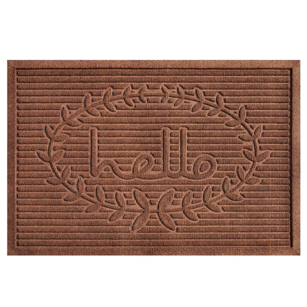 Calloway Mills 103143660 Poly Hello Indoor/Outdoor Mat, 3' x 5', Red