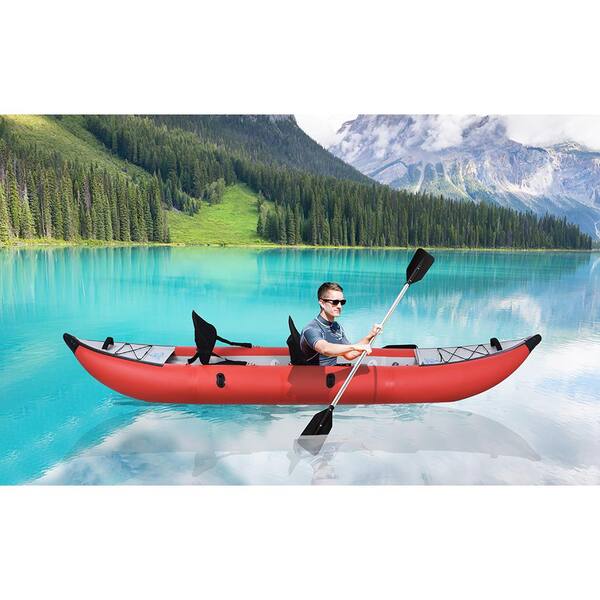 Runesay 156 in. Inflatable Kayak Set with Paddle Air Pump Portable