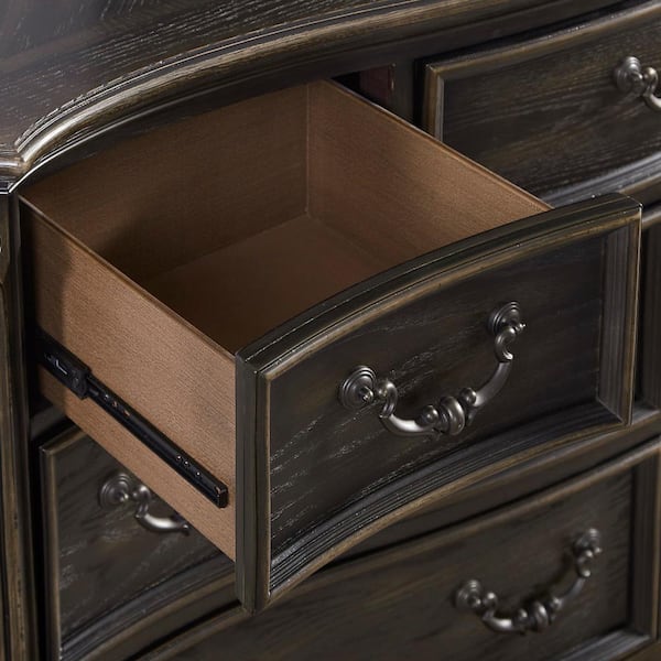 brown dresser with silver handles Bela 49 Inch 5 Drawer Tall Dresser Chest, Felt Lined, Silver Handles, Brown - Bed Bath & Beyond