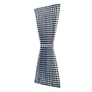 Buffalo Check 54 in. W x 72 in. L Polyester/Cotton Light Filtering Door Panel and Tieback in Navy