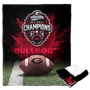 NCAA Georgia Bulldogs 2022-National Football Champions Blanket Silk Touch Multi-Color Throw Blanket